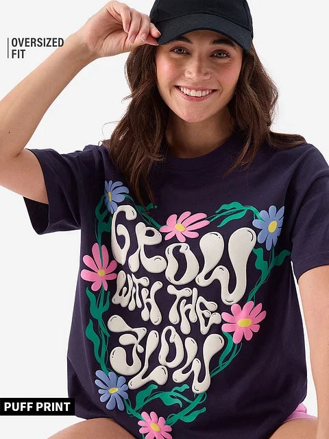 Grow With The Flow Women Oversized T-Shirt