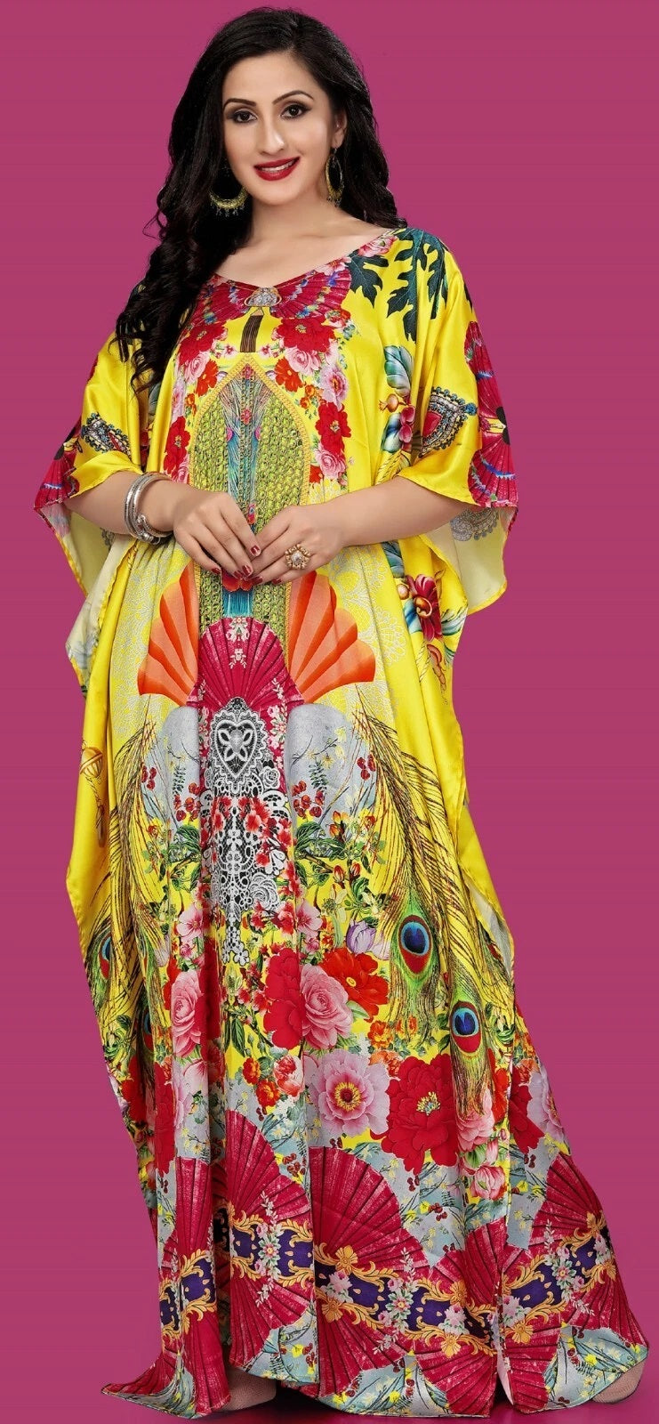 Women Kaftan Plus Size Summer Caftan Cover Ups Maxi House Dress