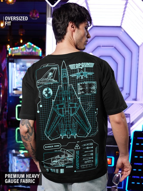 Top Gun Blueprint Oversized T-Shirts