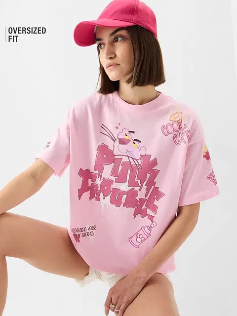 Pink Panther Pink Trouble T-shirt