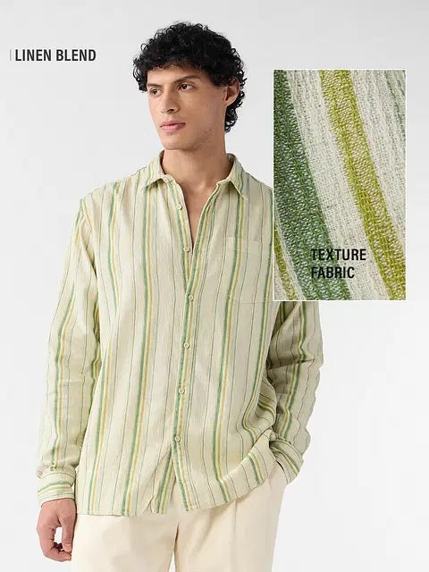 Cotton Linen Stripes Meadow Shirts