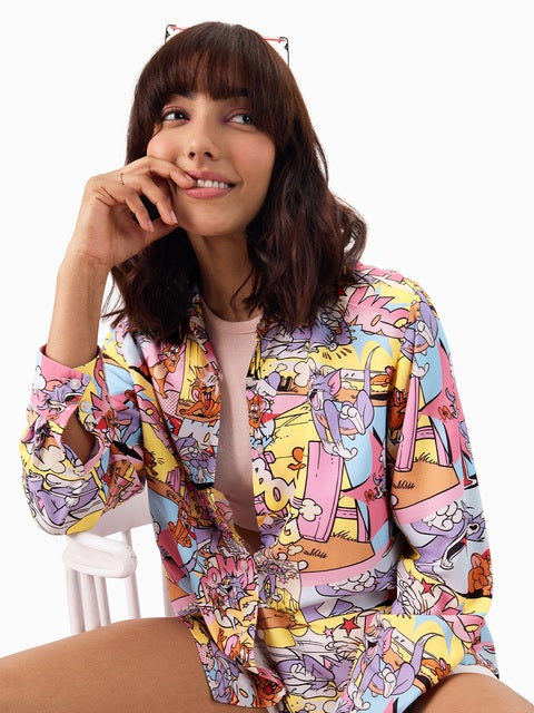 Tom & Jerry High Energy Women Shirts