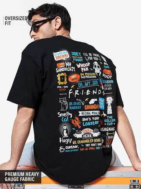 F.R.I.E.N.D.S Doodle Oversized T-Shirts