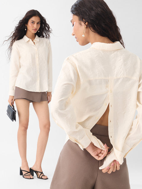 Textured Almond Women Shirts