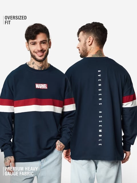 Marvel Avengers Assemble Oversized Full Sleeve T-Shirts