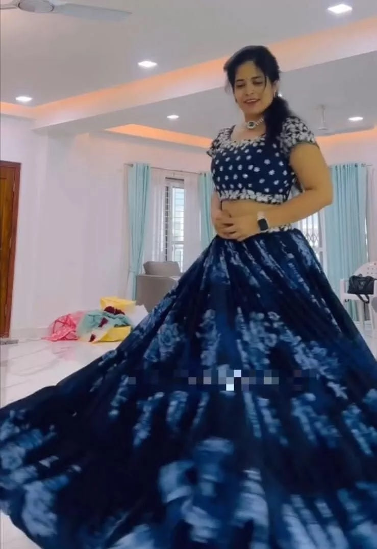 Georgette With Designer Printed Work Lehenga Blouse Dupatta