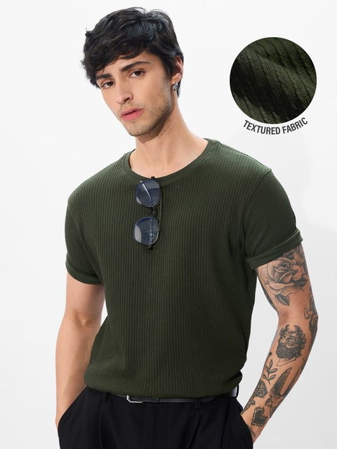 Korean T-shirt Olive T-Shirts