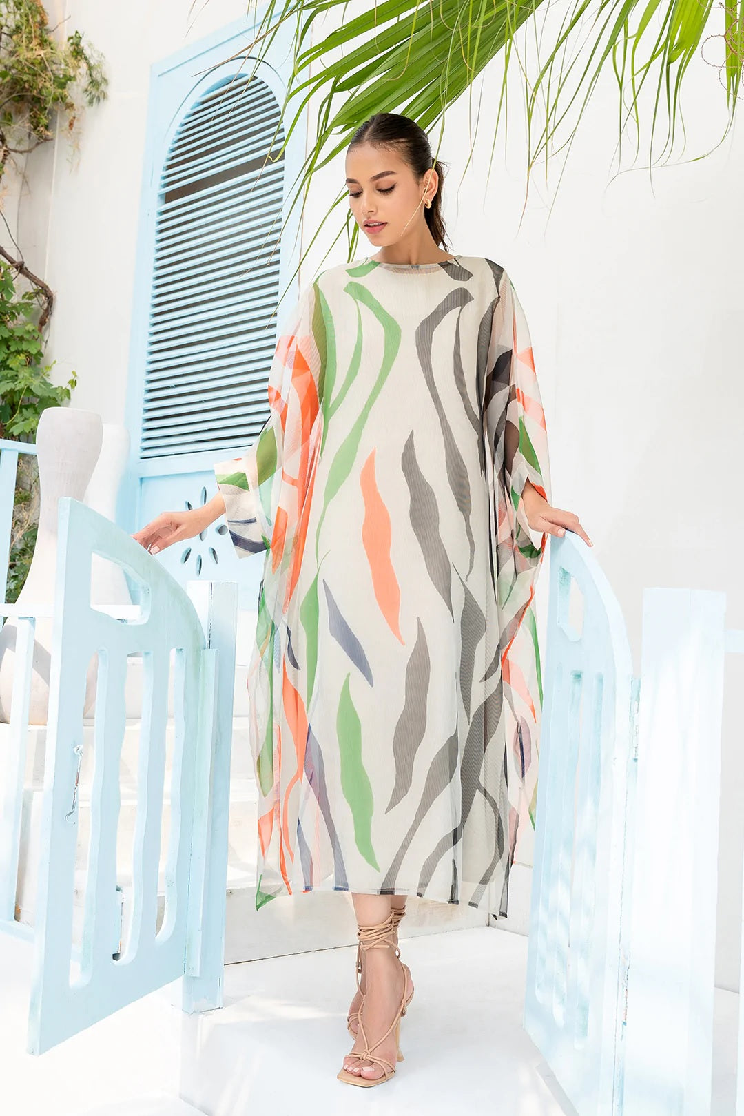 Georgette Kaftan with Cotton Inner - Lightweight and Comfortable Women's Caftan
