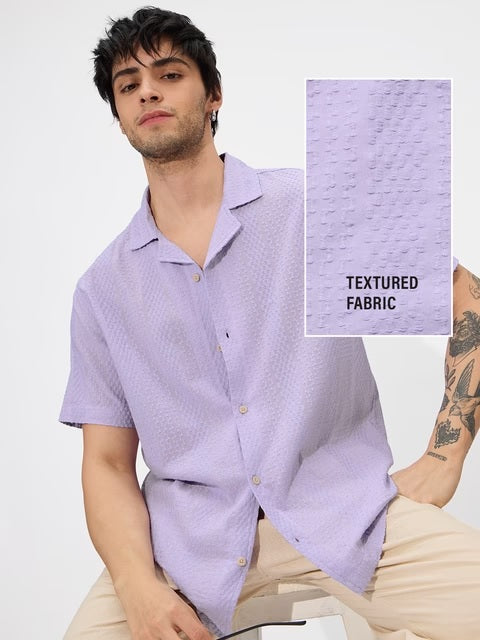 Solids Voila Men Textured Shirts