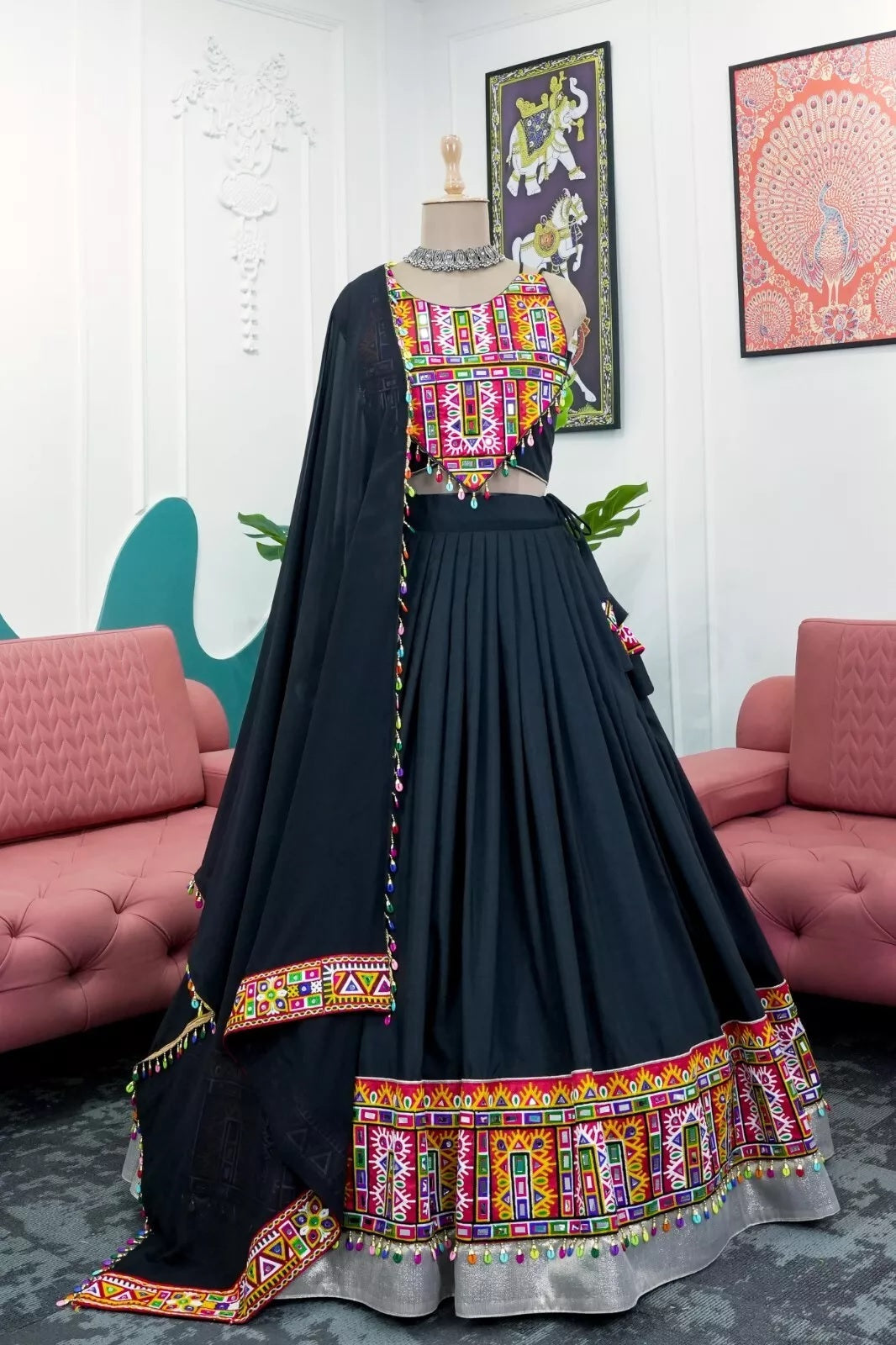 Georgette Rayon Lehenga Blouse & Dupatta