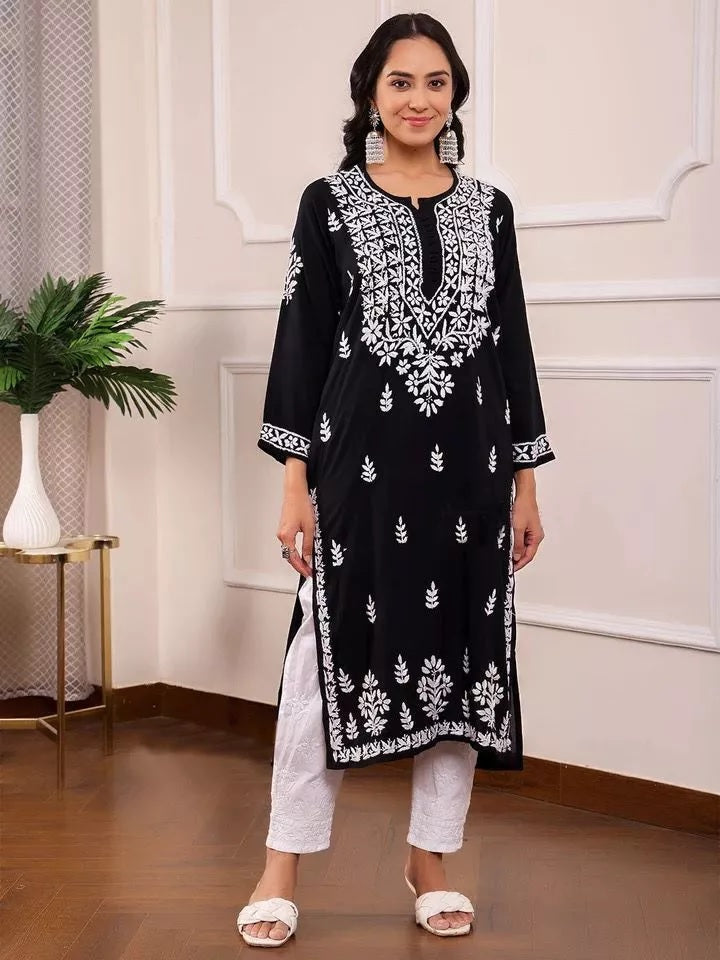 Designer New Full Stitched 14 Kg Heavy Rayon Top Pant & 2 Piece Set