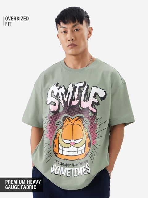 Garfield Smile Oversized T-Shirts