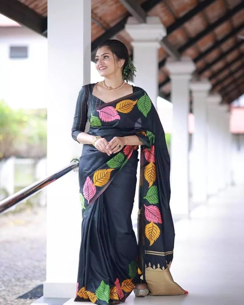 Luxurious Red Banarasi Silk Saree with Heavy Zari Border Sari & Blouse