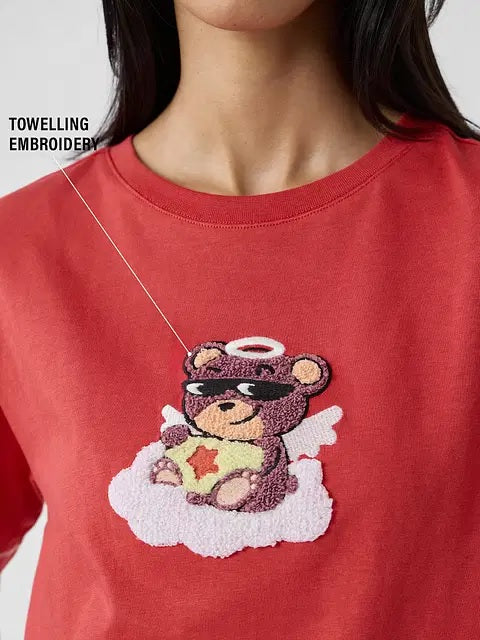 Angel Teddy Women Relaxed Fit T-Shirt