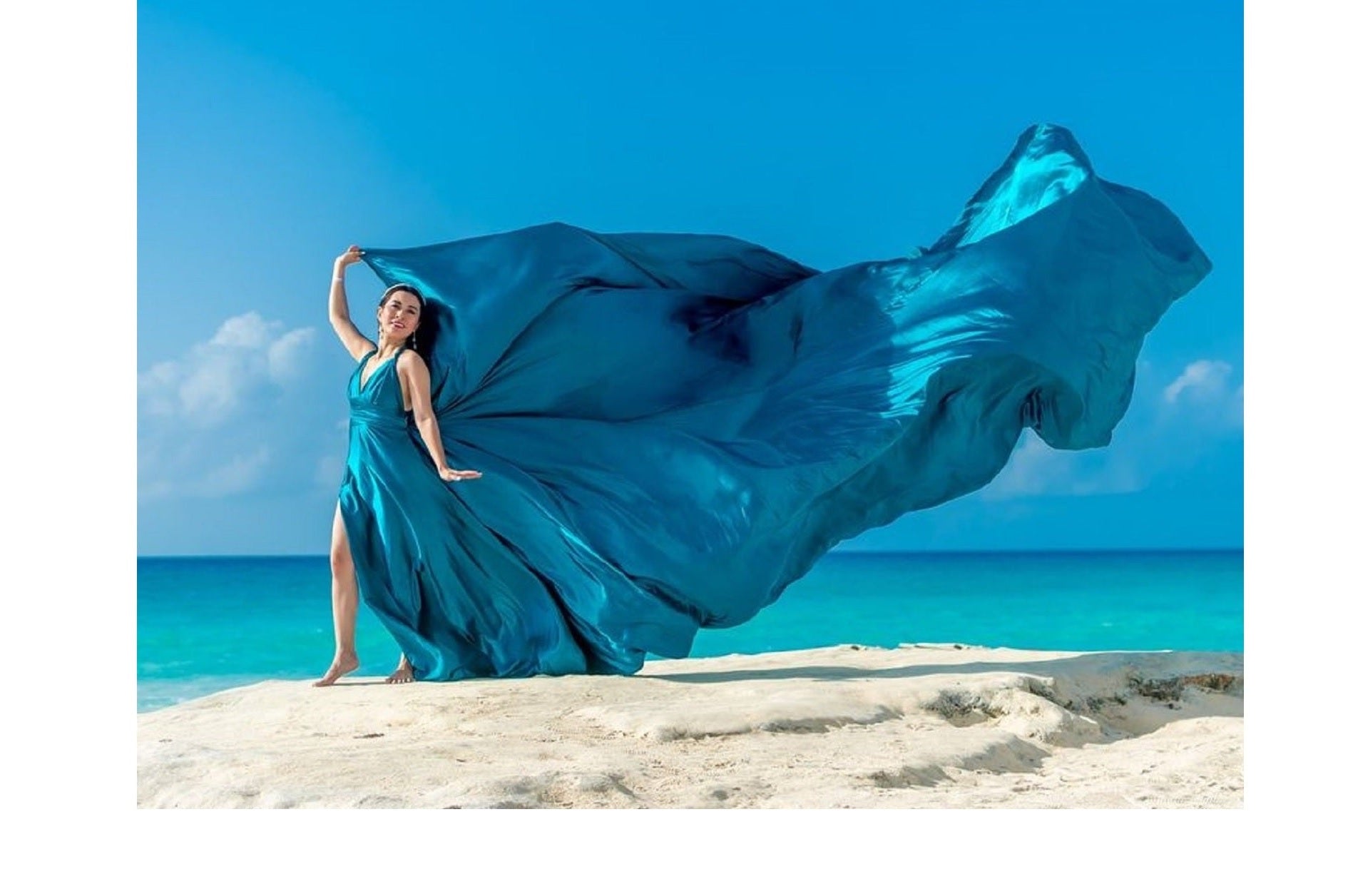 Flying Dress for Photoshoot, Long Flying Dress, Flying Dress Santorini
