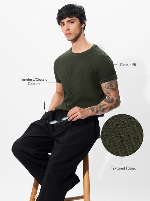 Korean T-shirt Olive T-Shirts