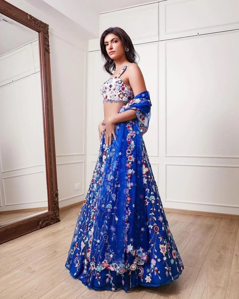 Net Function Bollywood Lehenga Blouse & Dupatta