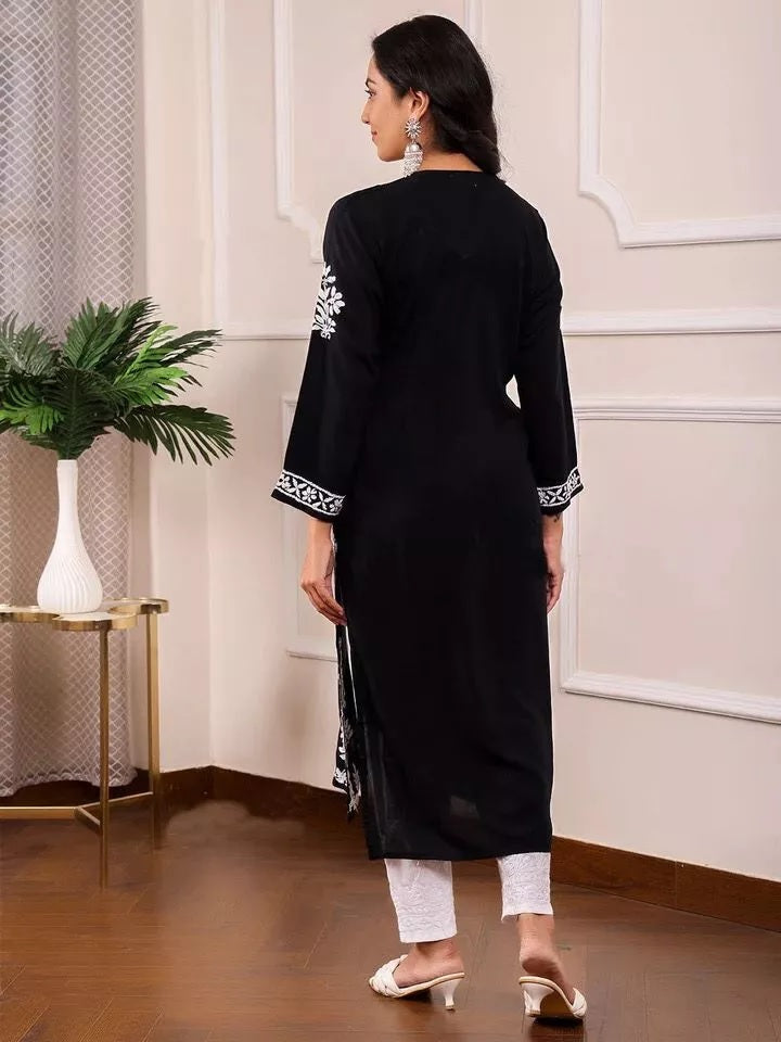 Designer New Full Stitched 14 Kg Heavy Rayon Top Pant & 2 Piece Set