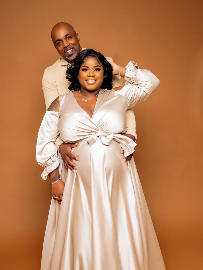 Maternity Dress for Photoshoot Bump Friendly Dress Pregnancy Dress