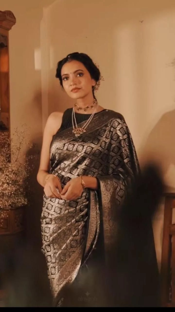 Soft Lichi Silk With Jacquard Work Fancy Saree With Blouse