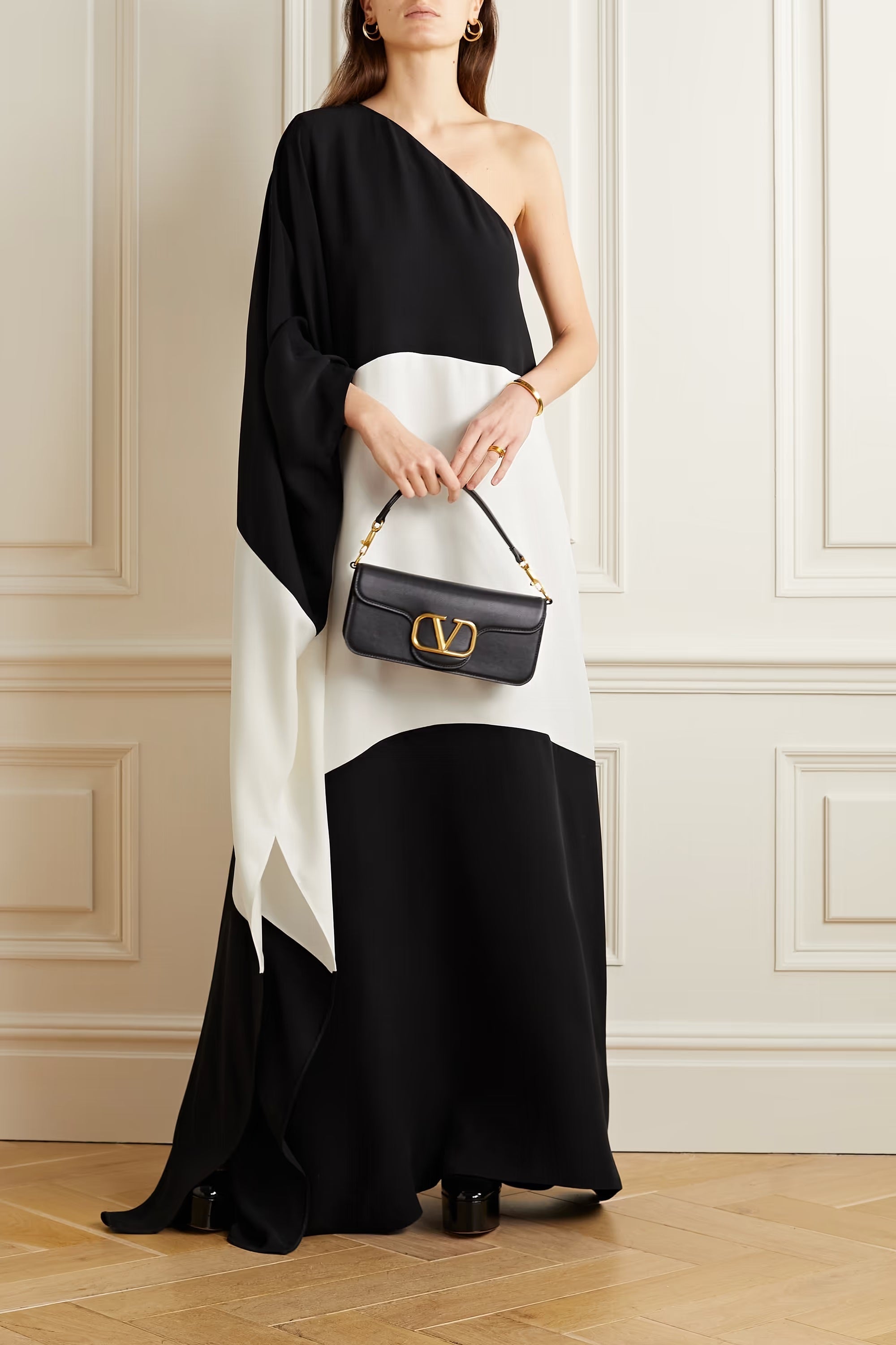 Fluid Crepe Silk Kaftan, Elegant and Flowing Maxi Caftan For Women's