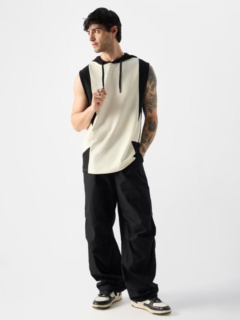 Solids Black, White Hooded T-Shirts