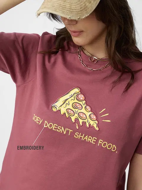 Friends Joey's Pizza Women Relaxed Fit T-Shirts