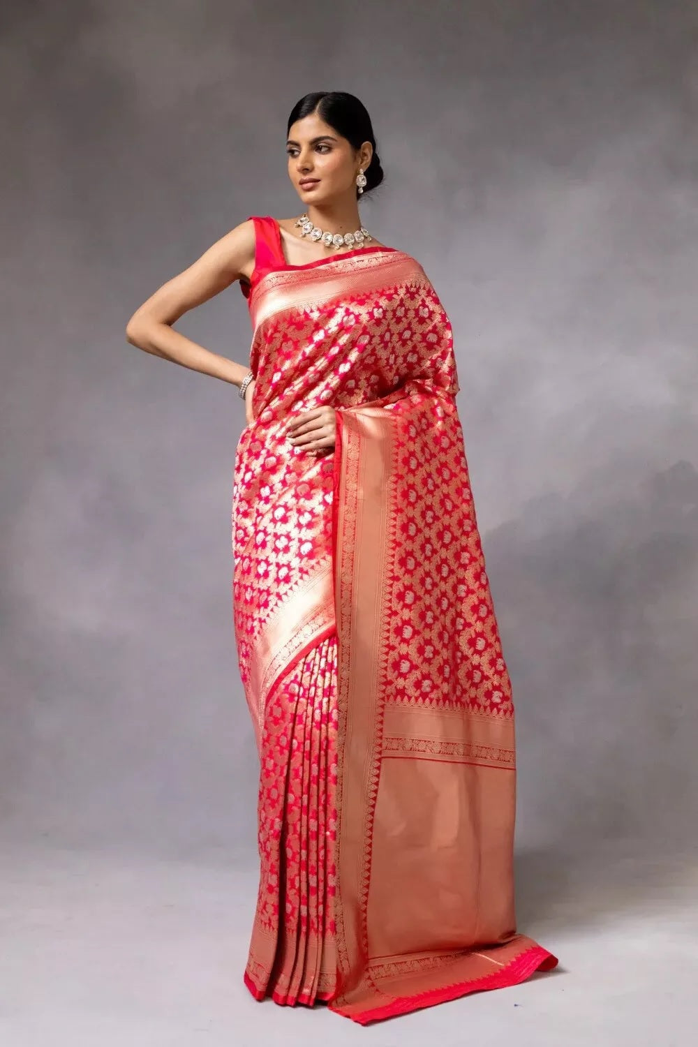 Banarasi Soft Silk Traditional Saree , Designer Party Wear Saree & Blouse