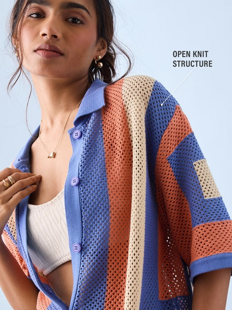 Open Carnelian Women Boyfriend Shirts