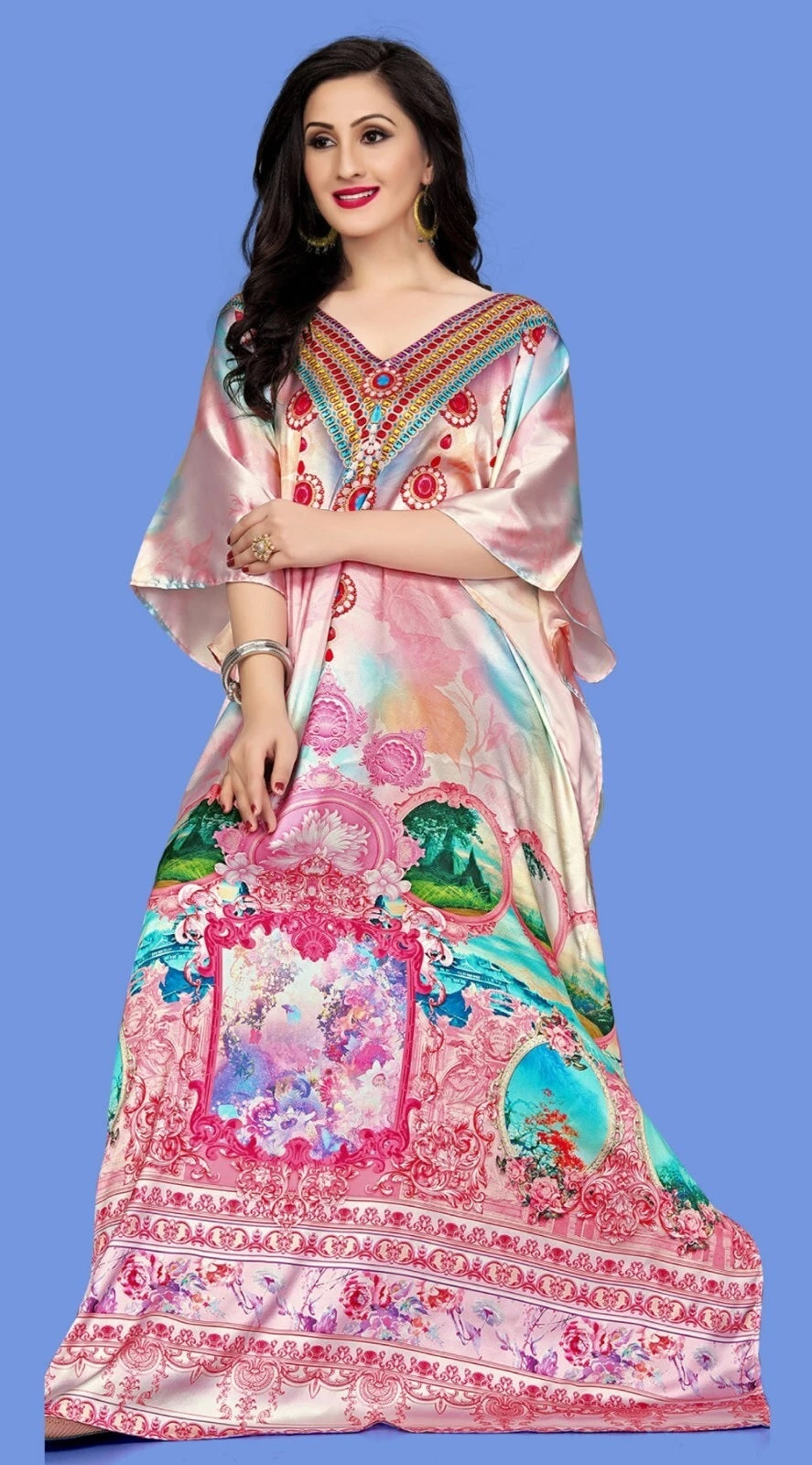 Women Plus Size Smooth Satin Summer Beach dress