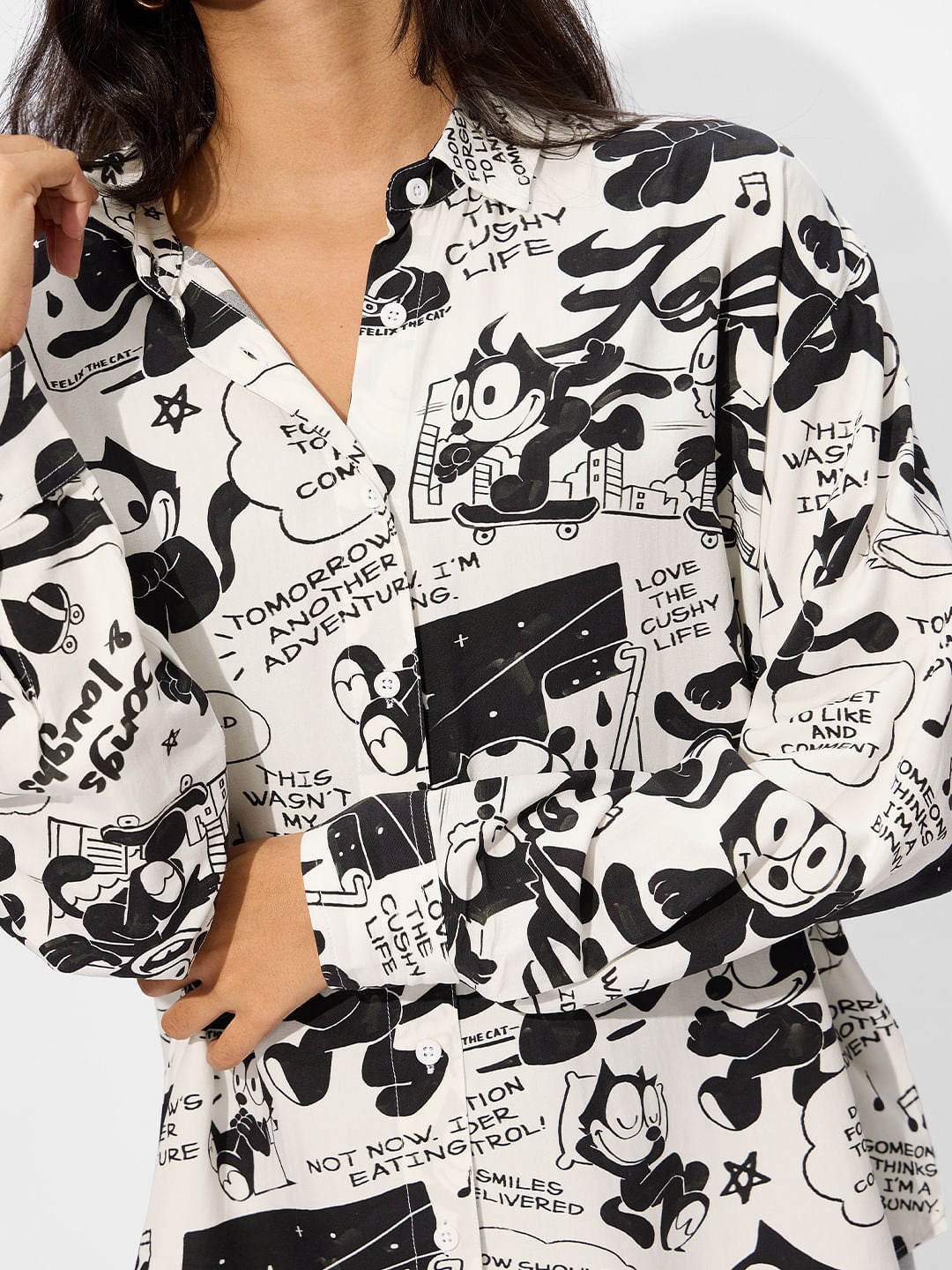 Felix The Cat Feline Fun Women Boyfriend Shirts