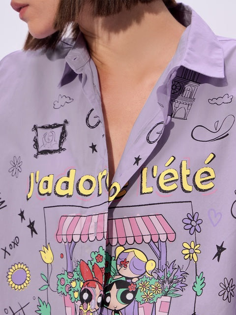 Powerpuff Girls J'Adore Women Boyfriend Shirts