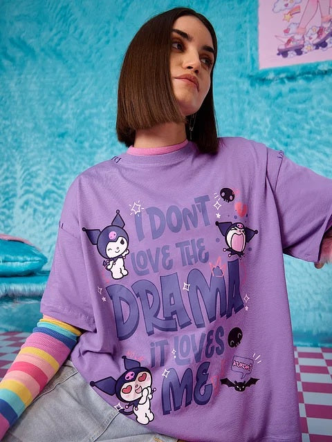 Hello Kitty Drama Queen Women Oversized T-Shirts