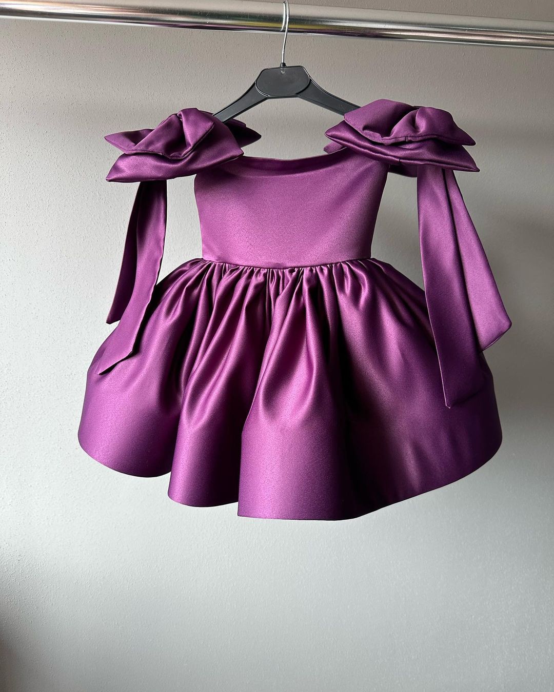 Baby Proud Wine Color frock with Hair Band