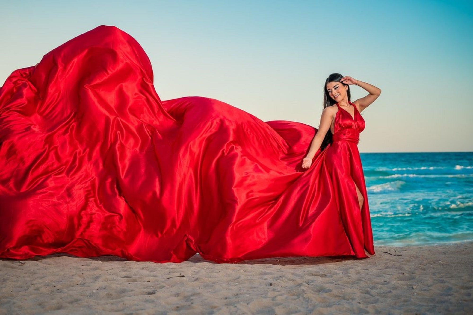 Long Flying Dress | Flying Dress for Photoshoot| Train Dress