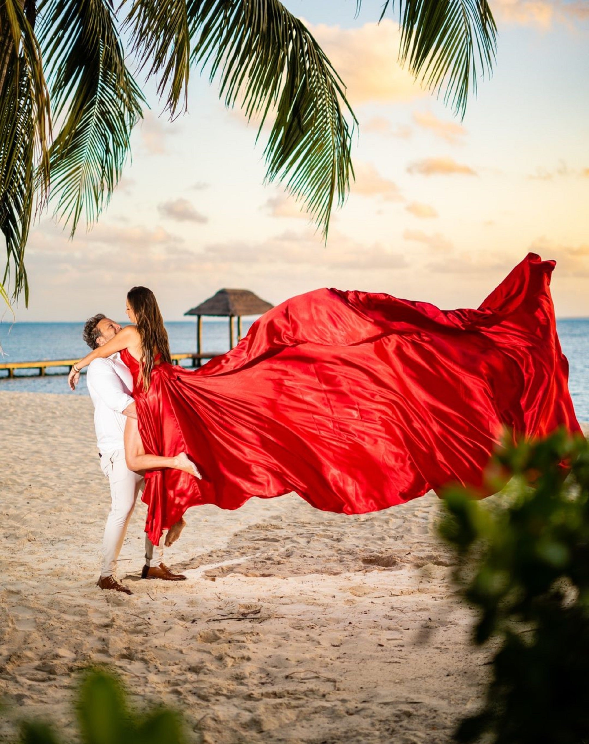 Photoshoot Dress | Flowy Dress | Satin Dress | Santorini Flying Dress