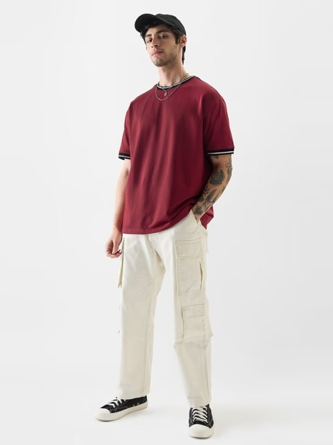 Brick Red Oversized T-Shirts