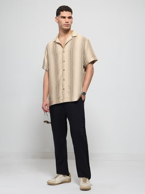 Sand Dune Men Textured Shirts