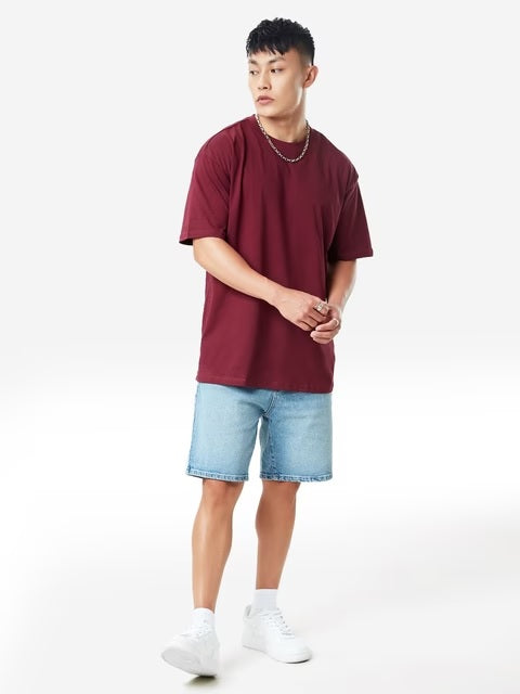 Dark Red Oversized T-Shirts