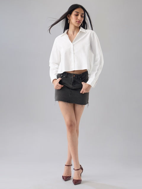 Linen Blend Platinum Women Shirts