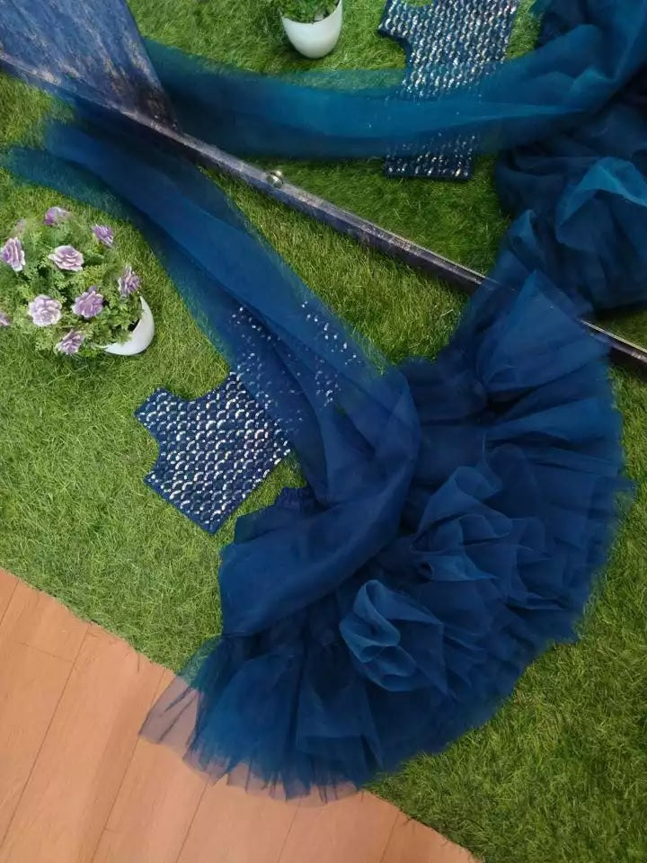 Heavy Net Full Flair Lehenga Dress