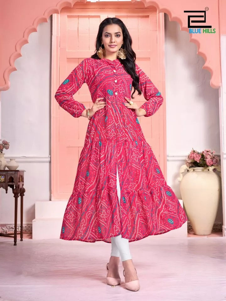 Pure Georgette With Half Inner Crepe Long Anarkali Gown & Dress
