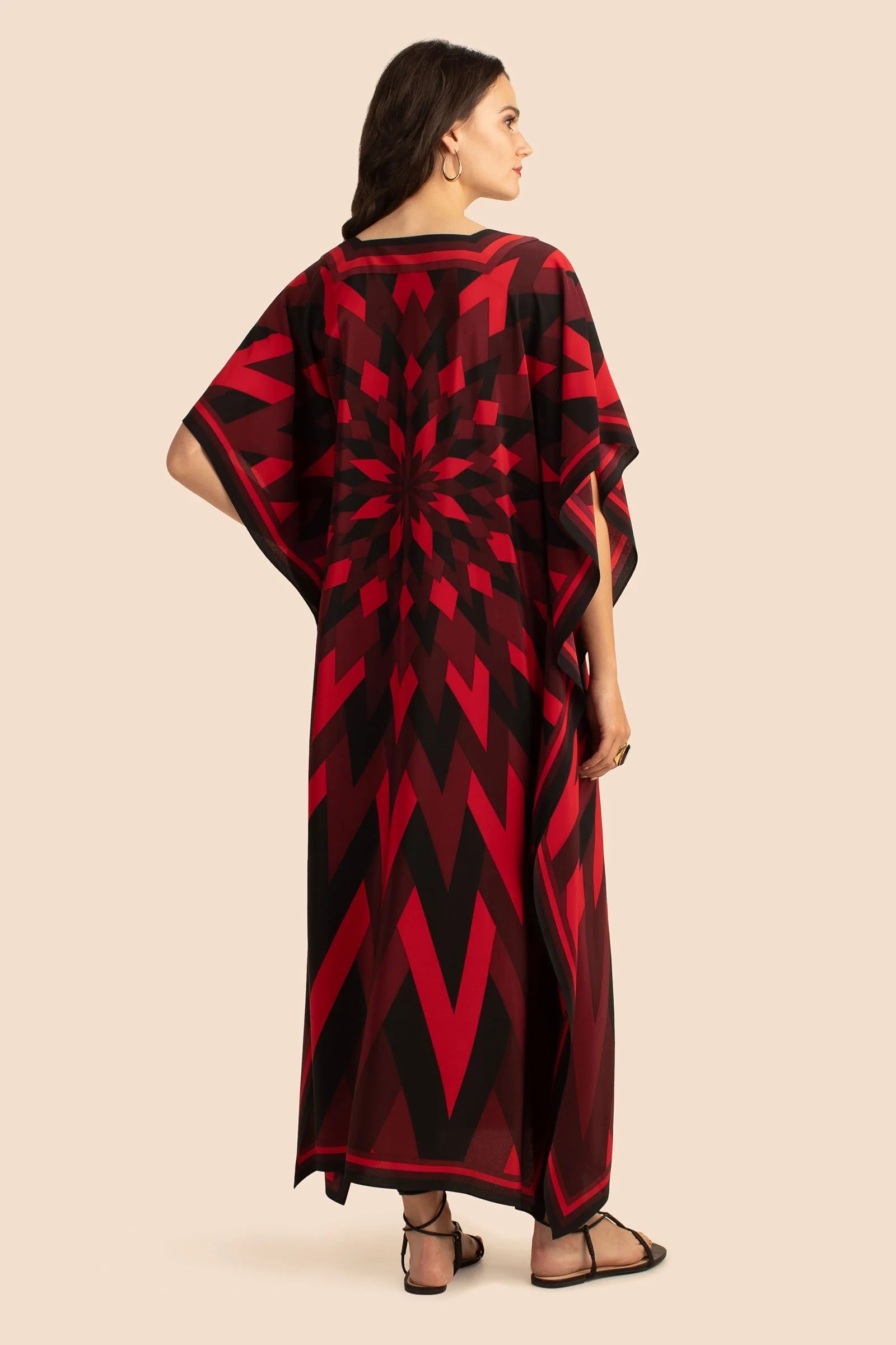 Elegant Silk Crepe Kaftan - Luxurious, Lightweight Caftan For Women's