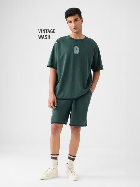 Mr. Souls Green Oversized T-Shirts