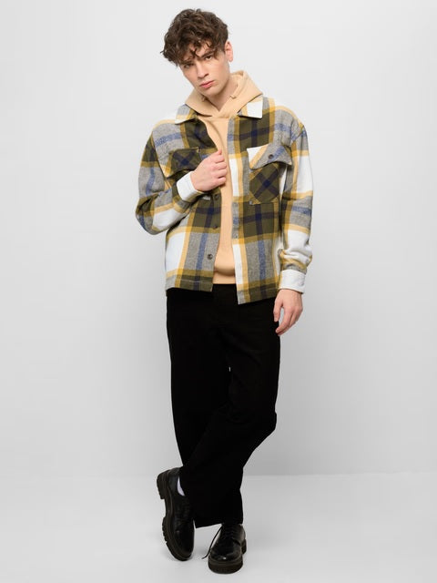 Plaid Sunbeam Men Flannel Shackets