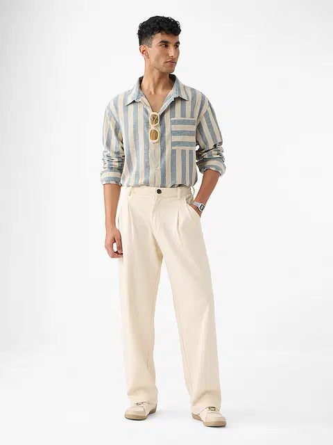 Cotton Linen Stripes Coastal Shirts