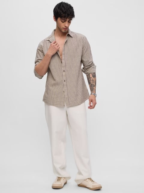 Cotton Linen Striped Sienna Cotton Linen Shirts