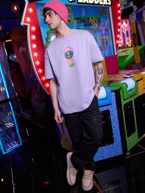 Alien Invasion Exploring Earth Oversized T-Shirts