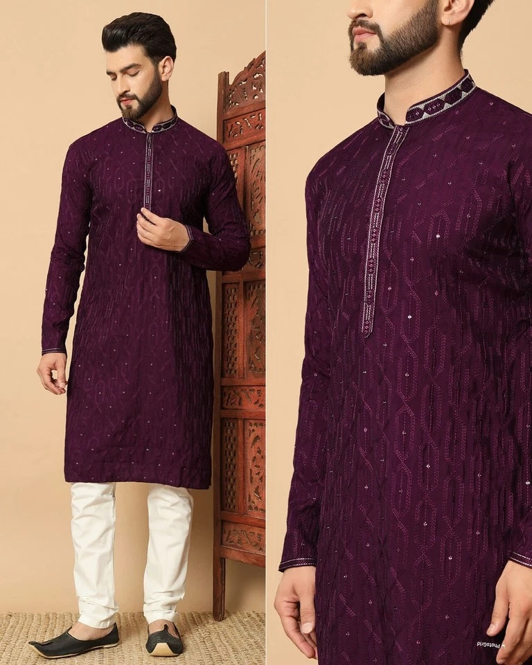 Premium Silk Kurta Pajama Set For Men's, Wedding Wear Pair For Men's