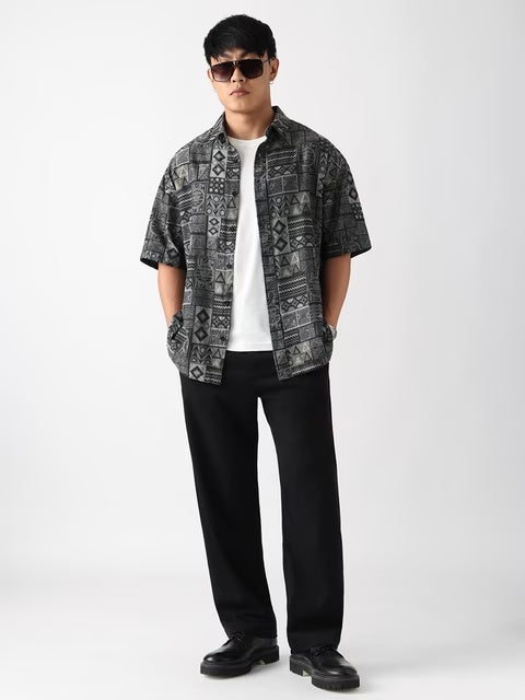 Jacquard Tribal Tales Oversized Shirts